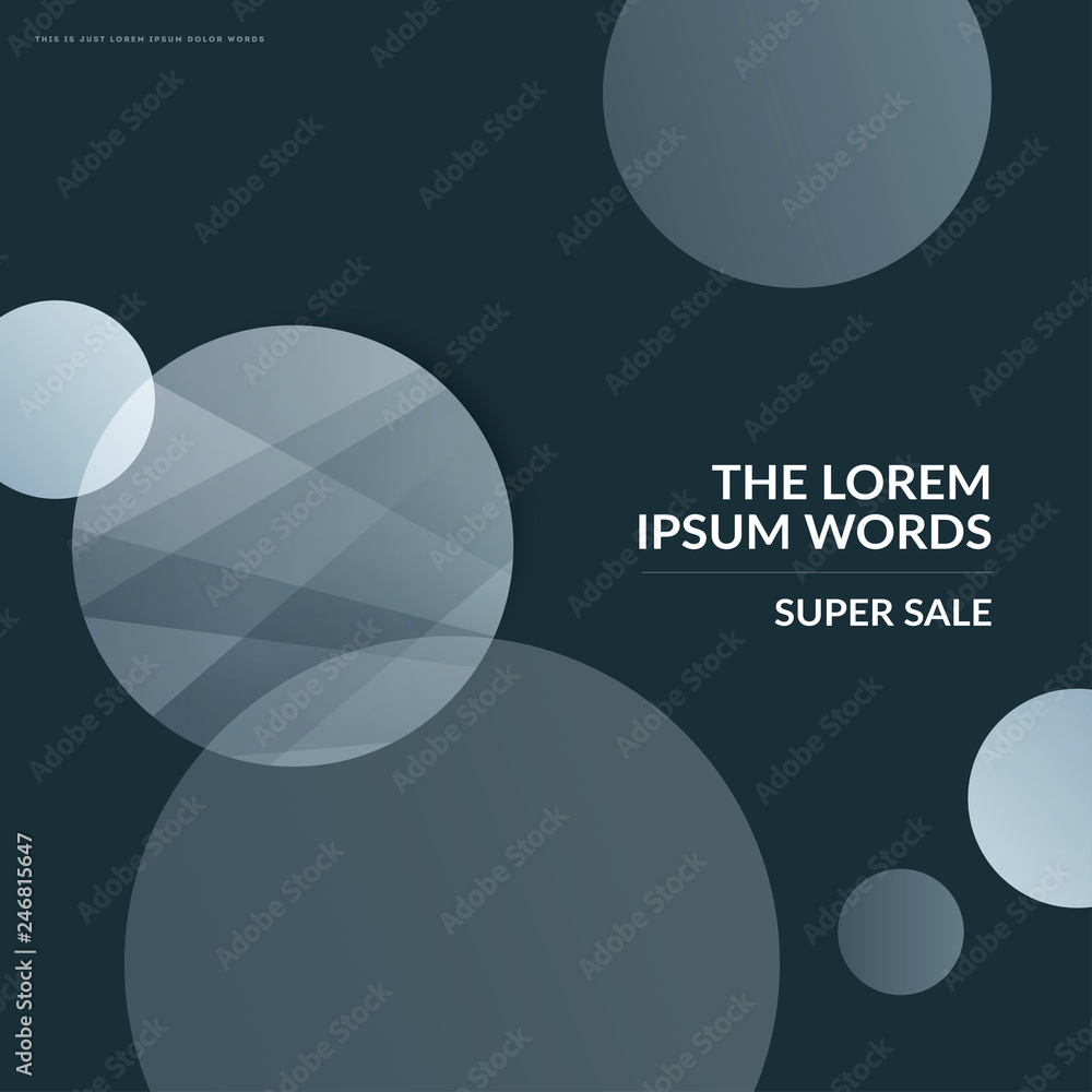 Poster abstract design of vector elements for graphic template. modern black background. grey smooth circle