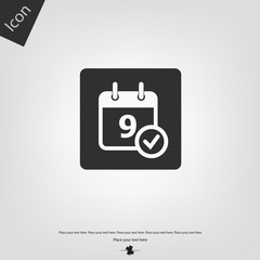 Calendar icon. Vector illustration