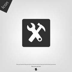 Wrench hammer vector icon