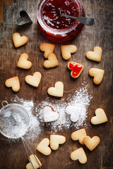 Heart shaped cookies for valentine's day