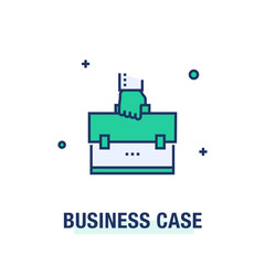 Naklejka premium BUSINESS CASE ICON CONCEPT
