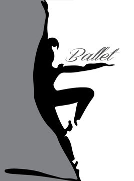 ballet dancer silhouette 3 lettering
