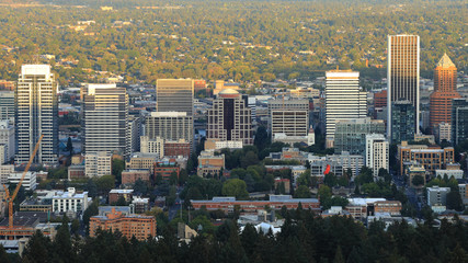 Fototapeta na wymiar View of Portland, Oregon skyline