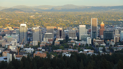 Obraz premium View of Portland, Oregon city center