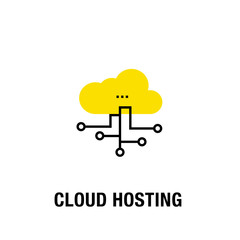 CLOUD HOSTING ICON CONCEPT