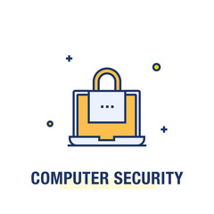 COMPUTER SECURITY ICON CONCEPT