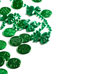 St Patricks Day background with copy space.