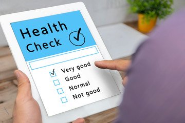 Digital Health Check Healthcare Concept.