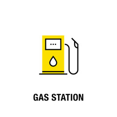 GAS STATION ICON CONCEPT