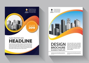 Business abstract vector template. Brochure design, cover modern layout, annual report, poster, flyer in A4 with colorful triangles, geometric shapes for tech, science, market with light background