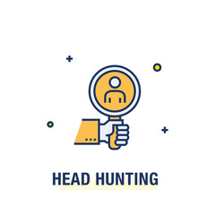 Fototapeta premium HEAD HUNTING ICON CONCEPT