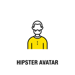HIPSTER AVATAR ICON CONCEPT