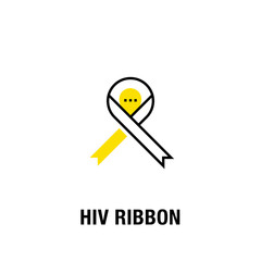 HIV RIBBON ICON CONCEPT