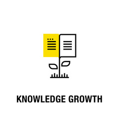 KNOWLEDGE GROWTH ICON CONCEPT