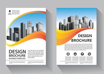 Business abstract vector template. Brochure design, cover modern layout, annual report, poster, flyer in A4 with colorful triangles, geometric shapes for tech, science, market with light background