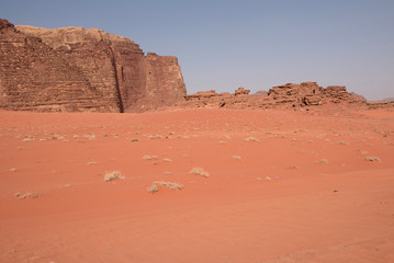 Sand and rocks, Wadi Rum desert