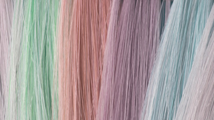 fashion colors for hair coloring. Fresh colors. Pastel trend.