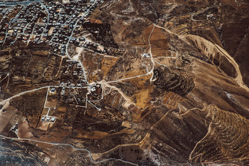 Jordan view from the plane. Landscape