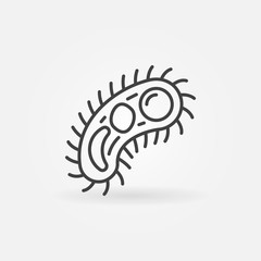 Pathogen vector icon or design element in thin line style