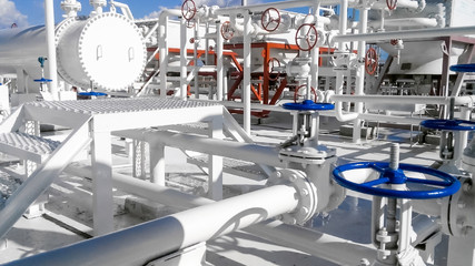 The area of  equipment to cool the oil product