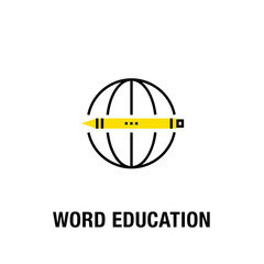 Fototapeta premium WORD EDUCATION ICON CONCEPT