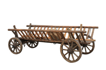 Fototapeta premium vintage cart on an isolated white background