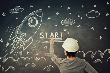woman engineer start ship