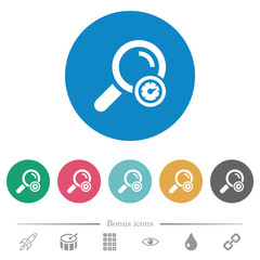 Search engine optimization flat round icons
