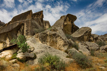 Gobustan habitat  ancient people Garadagh, district,