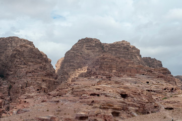 Fototapeta na wymiar ruins of Petra, Jordania