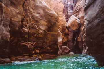 The Mujib Reserve of Wadi Mujib is the lowest nature reserve in the world, located in the mountainous landscape to the east of the Dead Sea