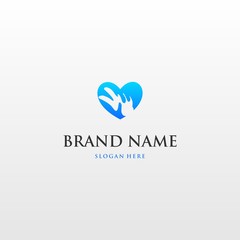 Fototapeta premium Love Care Logo