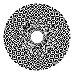 Circle design element. Abstract geometric rotation pattern.