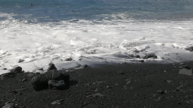 close up to shore break shot. pohoiki Hawaii