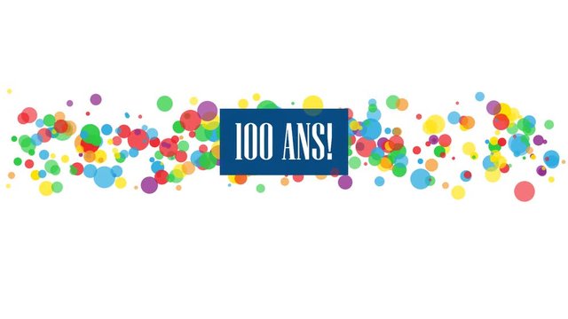 Typographie cin&eacute;tique 100 ANS!