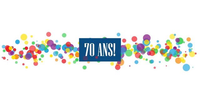 Typographie cin&eacute;tique 70 ANS!