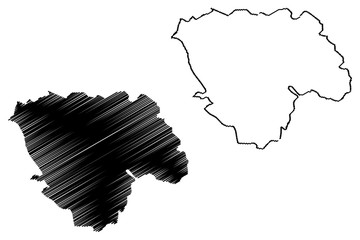 Tshopo Province (Democratic Republic of the Congo, DR Congo, DRC, Congo-Kinshasa) map vector illustration, scribble sketch Tshopo map