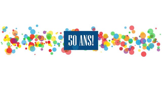 Typographie cin&eacute;tique 50 ANS