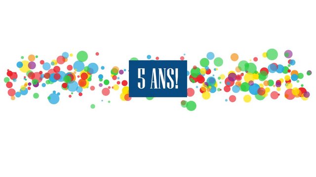 Typographie cin&eacute;tique 5 ANS