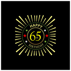 Happy Birthday stock vector template, Happy Birthday forty  year	