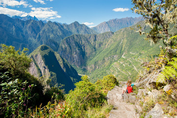 View from Huayna Picchu to the surrounding mountains - Peru.