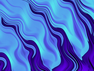 Abstract wave. 3D illustration, computer-generated fractal