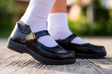 Black student shoes