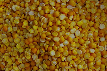 Yellow Split Pea Background Texture