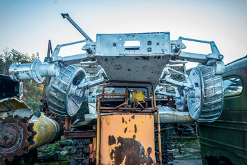 abandoned radioactive moon buggy that participated in the liquidation of the accident.