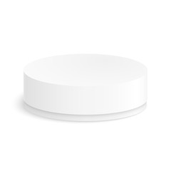 Round paper box for your design on a white background. Vector illustration