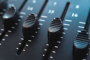 Photo of the analog audio mixer
