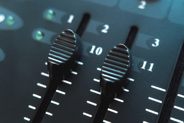 Photo of the analog audio mixer