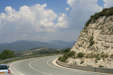 Mountain road curve