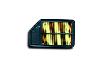 the engine air filter on white background isolated